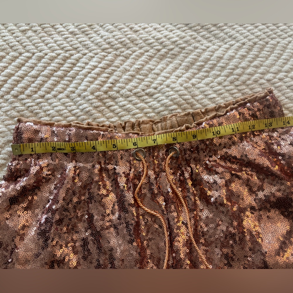 Sequin Drawstring Shorts - Picture 5 of 10